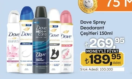 Dove Sprey Deodorant Çeşitleri 150Ml