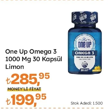 One Up Omega 3 1000 Mg 30 Kapsül Limon