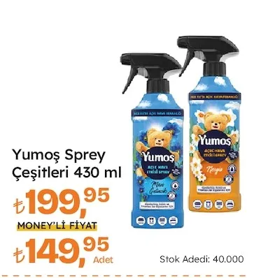 Yumoş Sprey Çeşitleri 430 Ml