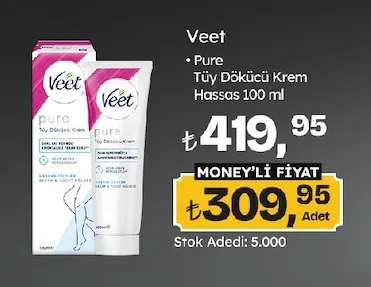 Veet Pure Tüy Dökücü Krem Hassas 100 Ml