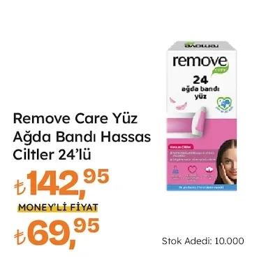 Remove Care Yüz Ağda Bandı Hassas Ciltler 24'Lü