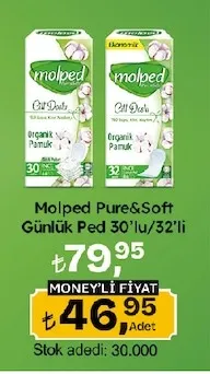 Molped Pure&Soft Günlük Ped 30'Lu/32'Li