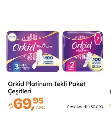 Orkid Platinum Tekli Paket Çeşitleri