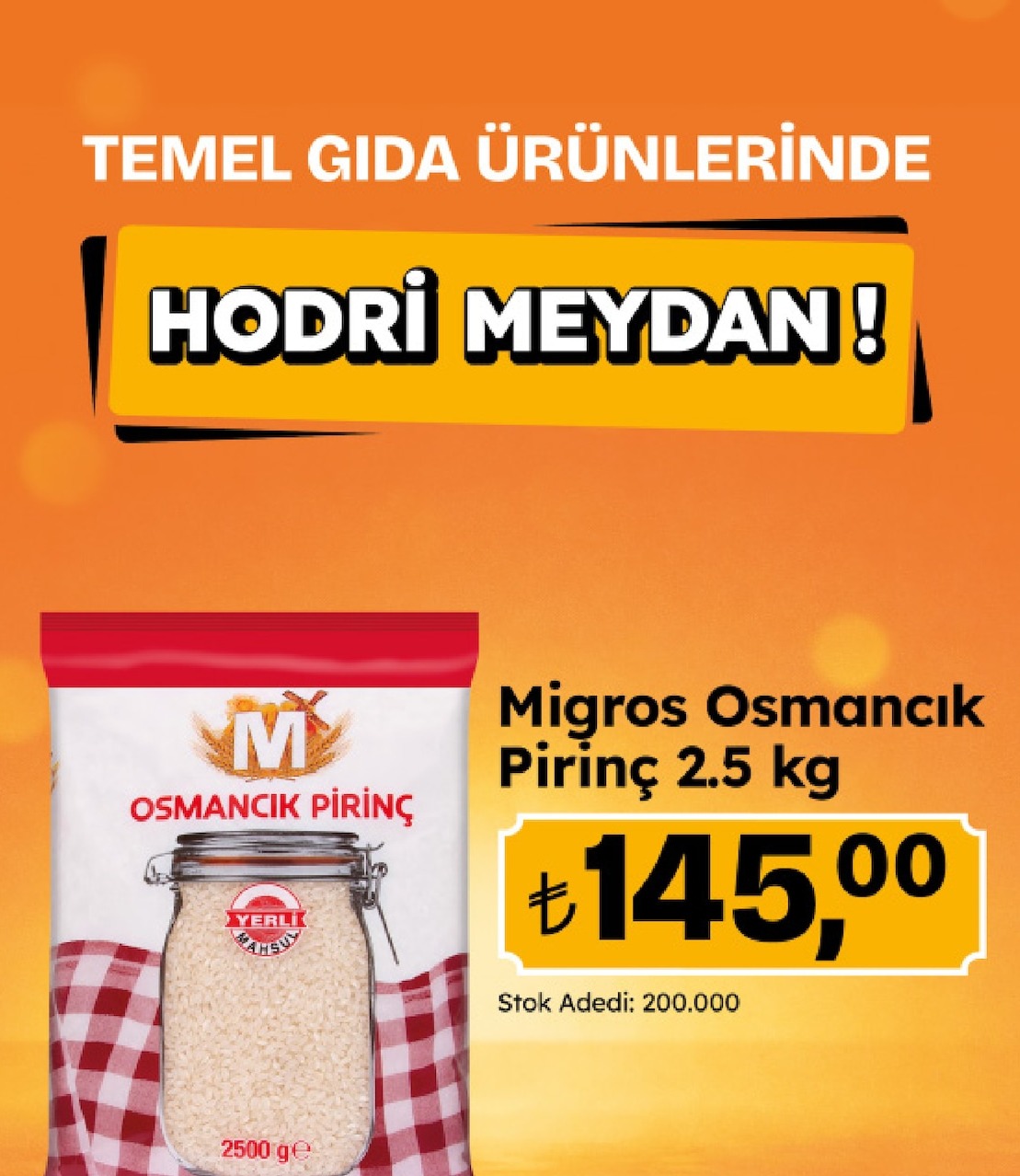 Migros Osmancık Pirinç 2.5 Kg