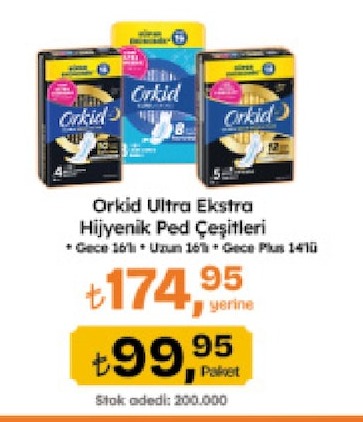 Orkid Ultra Ekstra Hijyenik Ped Çeşitleri