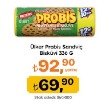 Ülker Probis Sandviç Bisküvi 336 G