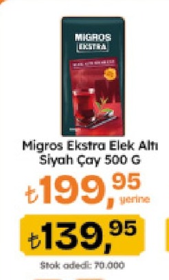 Migros Ekstra Elek Altı Siyah Çay 500 G