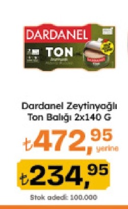 Dardanel Zeytinyağlı Ton Balığı 2X140 G