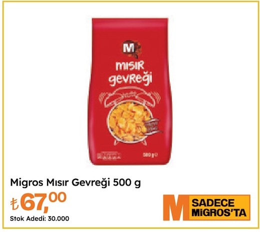 Migros Mısır Gevreği 500 G
