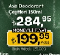 Axe Deodorant Çeşitleri 150Ml