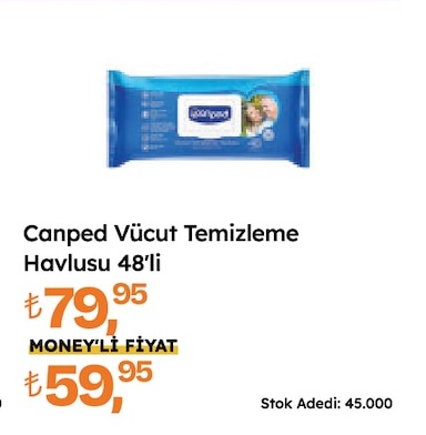 Canped Vücut Temizleme Havlusu 48'Li