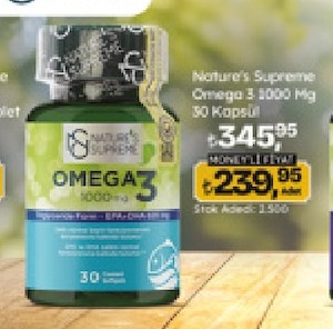 Nature'S Supreme Omega 3 1000 Mg 30 Kapsül