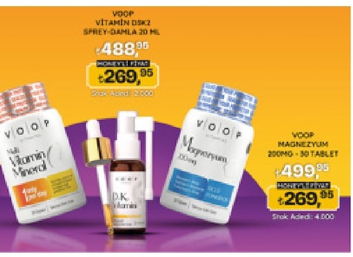 Voop Vitamin Dsk2 Sprey-Damla 20 Ml