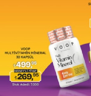 Voop Multivitamin Mineral 30 Kapsül