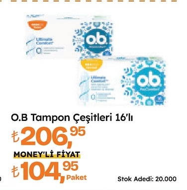 O.B Tampon Çeşitleri 16'Lı