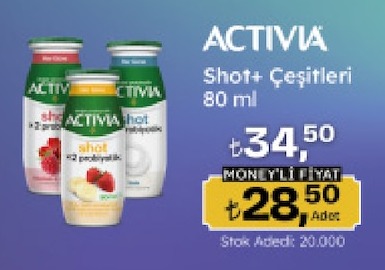Activia Shot+ Çeşitleri 80 Ml