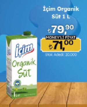 İçim Organik Süt 1 L