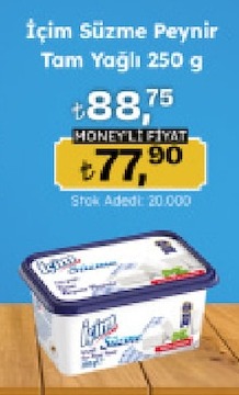 İçim Süzme Peynir Tam Yağlı 250 G