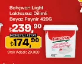 Bahçıvan Light Laktozsuz Dilimli Beyaz Peynir 420G