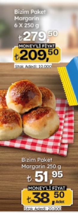 Bizim Paket Margarin 6 X 250 G