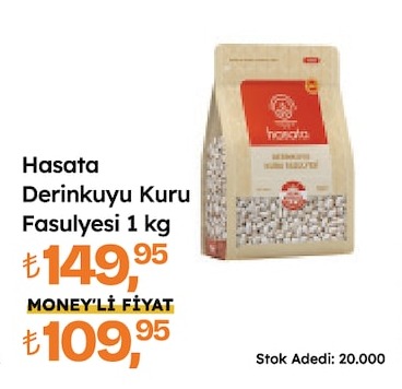 Hasata Derinkuyu Kuru Fasulyesi 1 Kg