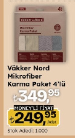 Väkker Nord Mikrofiber Karma Paket 4'Lü