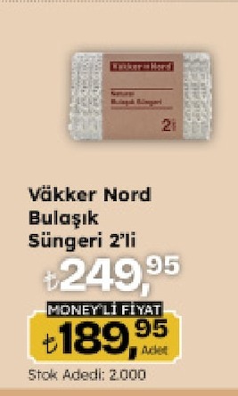 Väkkär Nord Bulaşık Süngeri 2'Li