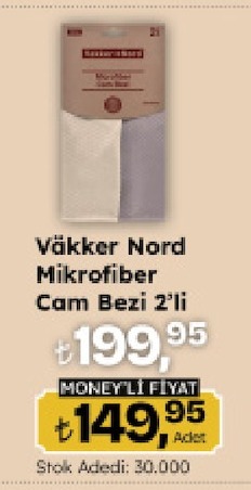 Väkkär Nord Mikrofiber Cam Bezi 2'Li