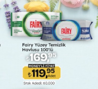 Fairy Yüzey Temizlik Havlusu 100'Lü