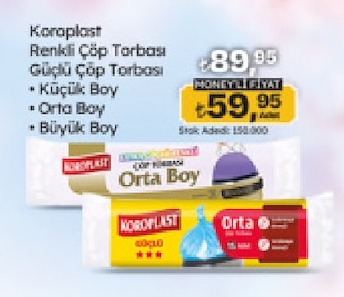 Koroplast Renkli Çöp Torbası Güçlü Çöp Torbası