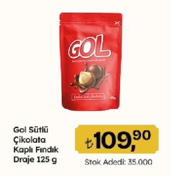 Gol Sütlü Çikolata Kaplı Fındık Draje 125 G
