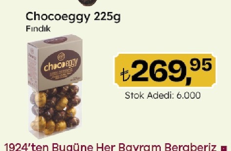 Chocoeggy 225G Fındık