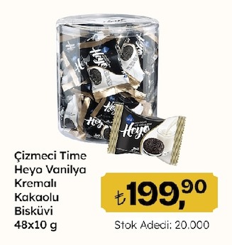 Çizmeci Time Heyo Vanilya Kremalı Kaoku Biskuvi 48X10 G