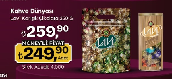 Kahve Dünyası Lavi Karışık Çikolata 250 G
