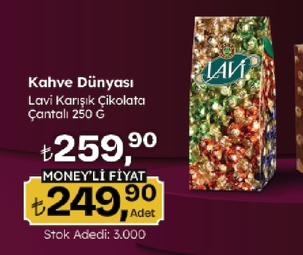 Kahve Dünyası Lavi Karışık Çikolata Çantalı 250 G
