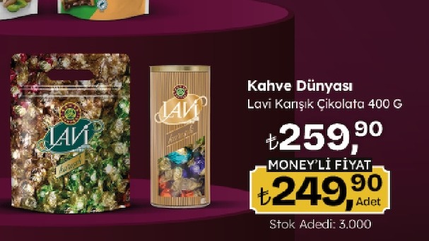 Kahve Dünyası Lavi Karışık Çikolata 400 G