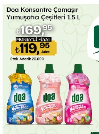 Doa Konsantre Çamaşır Yumuşatıcı Çeşitleri 1.5 L
