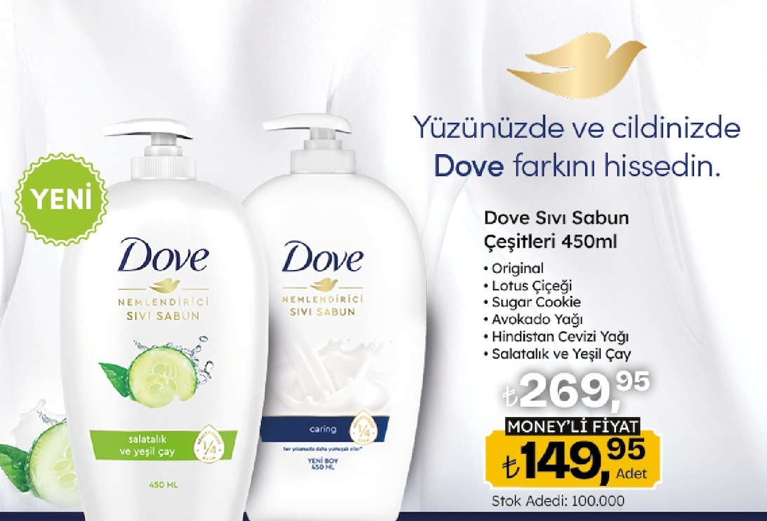 Dove Nemlendirici Sivi Sabun Çeşitleri 450Ml