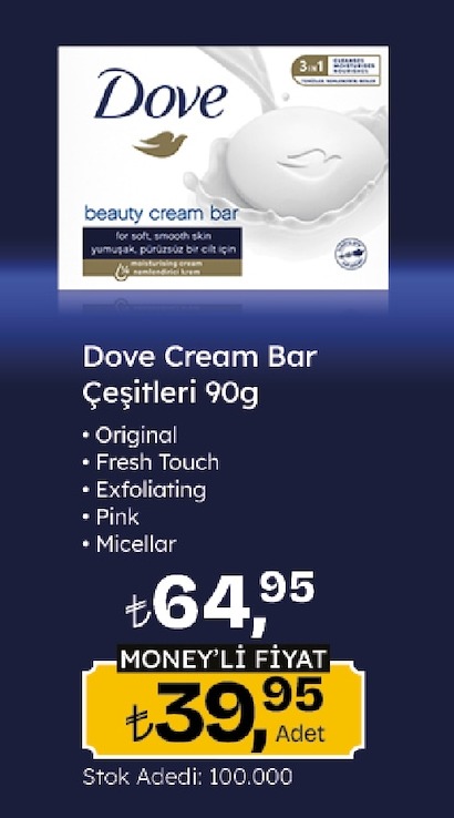 Dove Cream Bar Çeşitleri 90G