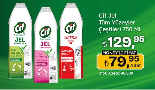 Cif Jel Tüm Yüzeyler Çeşitleri 750 Ml