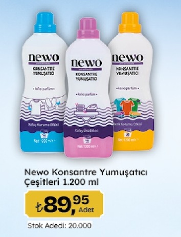 Newo Konsantre Yumuşatıcı Çeşitleri 1.200 Ml