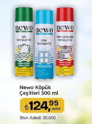 Newo Kopuk Cesitleri 500 Ml