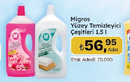 Migros Yüzey Temizleyici Çeşitleri 1.5 L