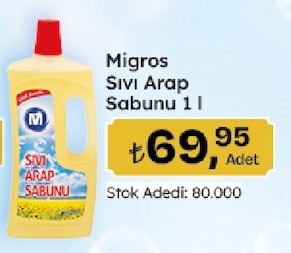 Migros Sıvı Arap Sabunu 1 L