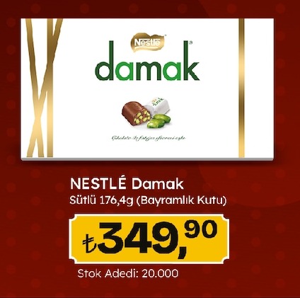 Nestle Damak Sütlü 176,4G (Bayramlık Kutu)