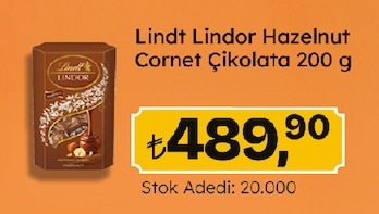 Lindt Lindor Hazelnut Cornet Çikolata 200 G