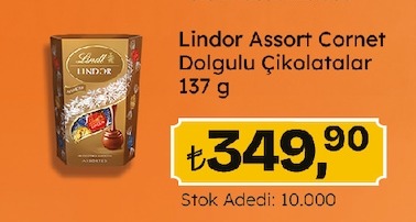 Lindor Assort Cornet Dolgulu Çikolatalar 137 G