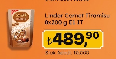 Lindor Cornet Tiramisu 8X200 G