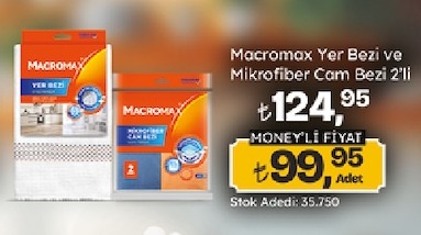 Macromax Yer Bezi Ve Mikrofiber Cam Bezi 2'Li