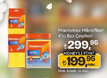 Macromax Mikrofiber 4'Lü Bez Çeşitleri